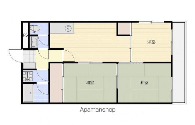 東讃ハイツ(3DK/2階)の間取り写真