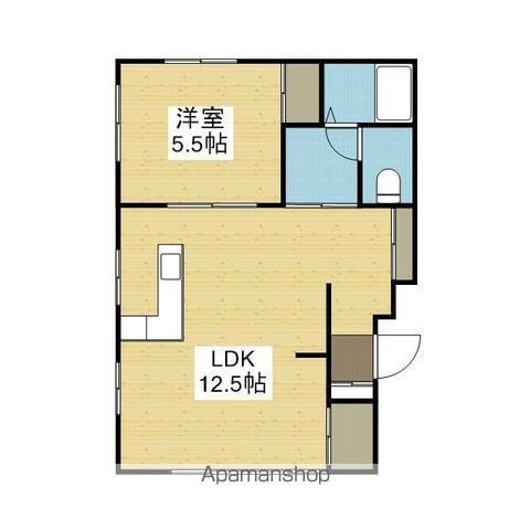 UP HILL(1LDK/1階)の間取り写真