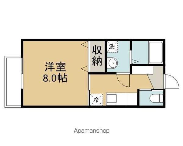 ユーハイム南矢幅(1K/1階)の間取り写真