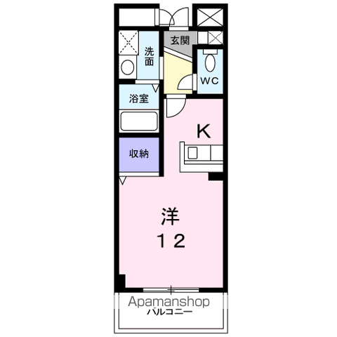 グランリーオ(1K/8階)の間取り写真