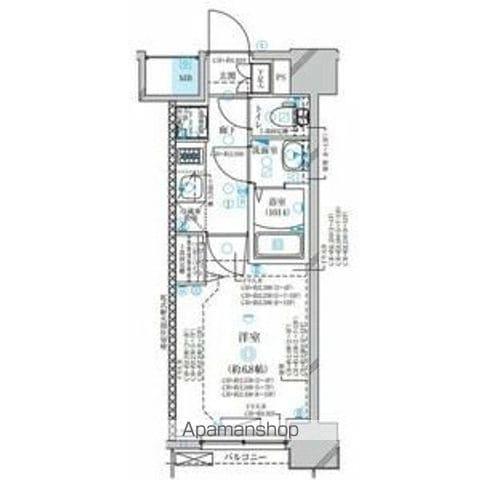 ディアレイシャス名古屋太閤通Ⅲ(1K/6階)の間取り写真