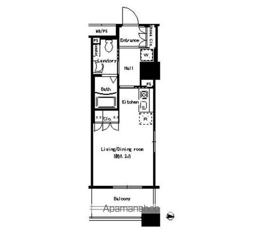 パークアクシス名駅南(ワンルーム/6階)の間取り写真