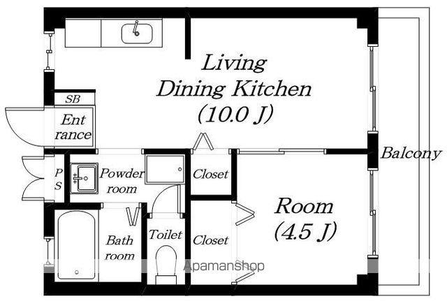 ダイゼンマンション(1LDK/3階)の間取り写真