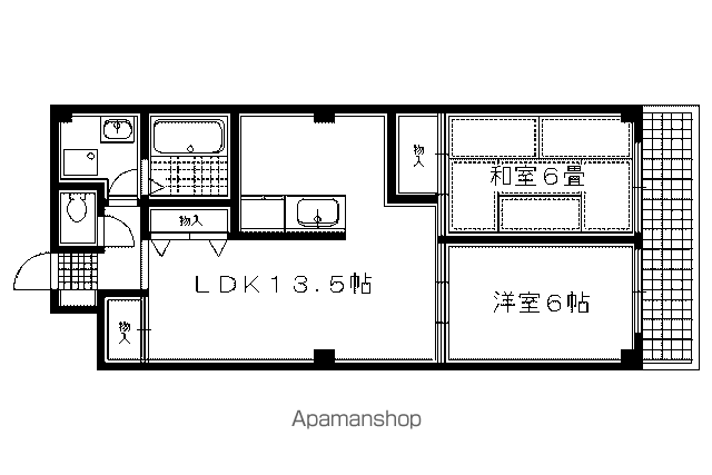 CHERRY VIEW(2LDK/2階)の間取り写真