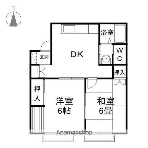 グリーンフィルあい(2DK/2階)の間取り写真