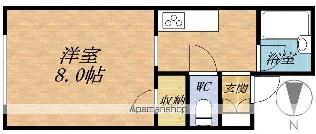 グリーンロードハイムA(1K/1階)の間取り写真