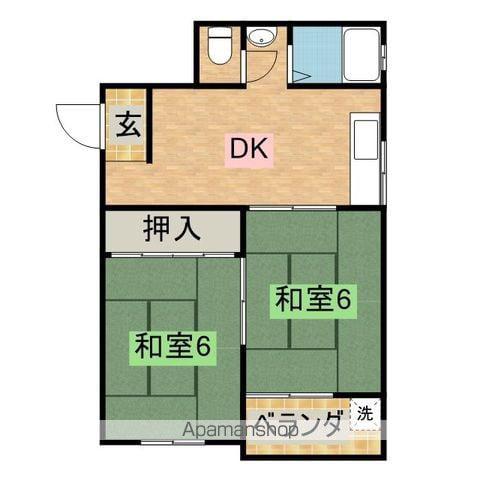 メゾン 大戸(2DK/1階)の間取り写真
