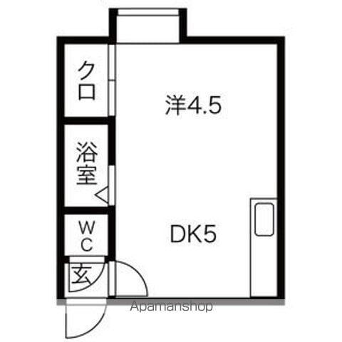 8近藤マンション(1DK/1階)の間取り写真