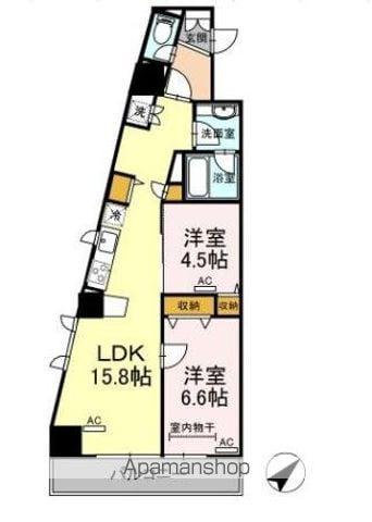 HILL FLAT OSAKI(2LDK/2階)の間取り写真