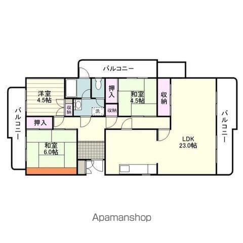 第2サンハイツ2号棟(3LDK/3階)の間取り写真