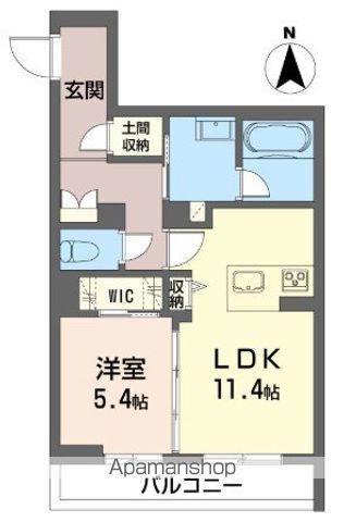 アンビシャス(1LDK/3階)の間取り写真