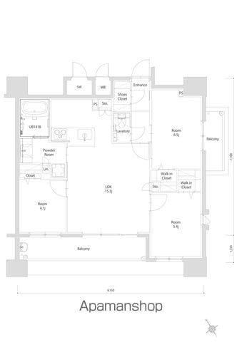 エンクレスト博多EXCEED(3LDK/12階)の間取り写真