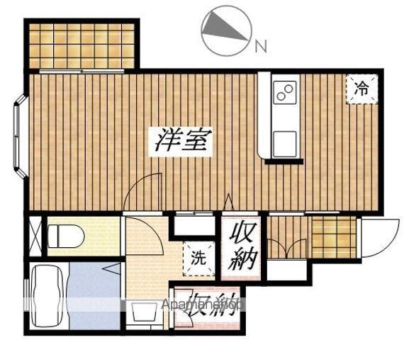 アムール新町(ワンルーム/1階)の間取り写真