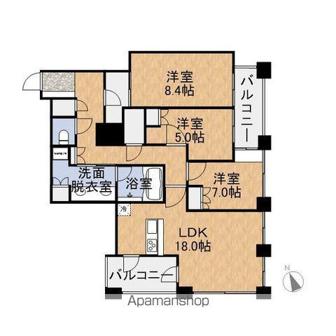 シンフォニアタワーコート福井(3LDK/17階)の間取り写真