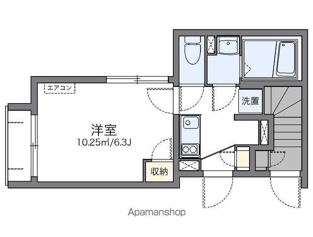 レオネクストヴィラージュ鷺宮(1K/1階)の間取り写真