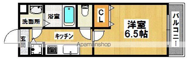 シャルマンフジもずウエスト(1K/3階)の間取り写真