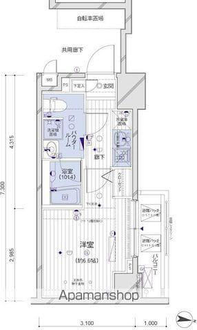 メインステージ両国駅前(1K/7階)の間取り写真