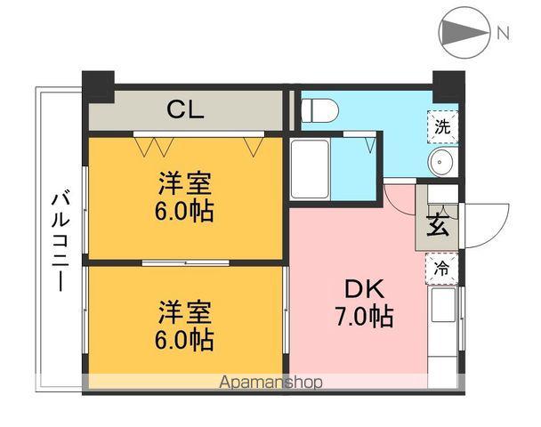 10POINTS(2DK/3階)の間取り写真
