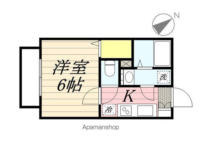 フォレスターナ(1K/2階)の間取り写真