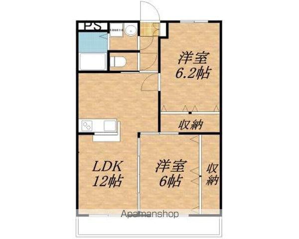 ハイツドルチェ(2LDK/3階)の間取り写真