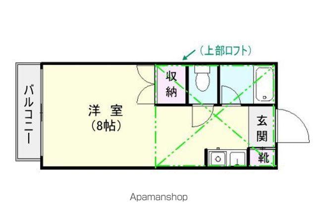 ドミール郡元(ワンルーム/3階)の間取り写真