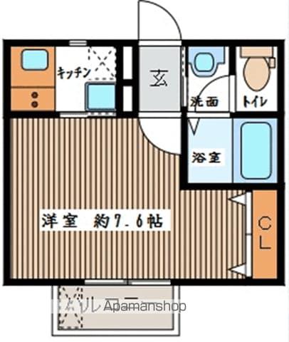 アイショウヴィラ川内(1K/2階)の間取り写真