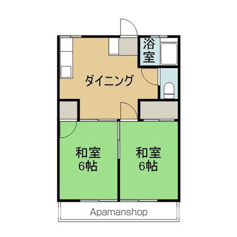 マスダハイツ第1(2DK/2階)の間取り写真