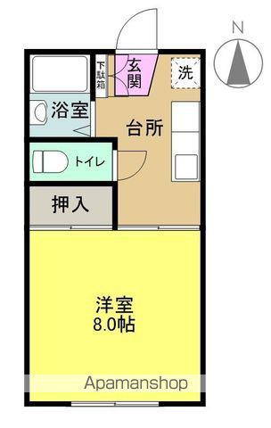 ペガサス館(1K/1階)の間取り写真