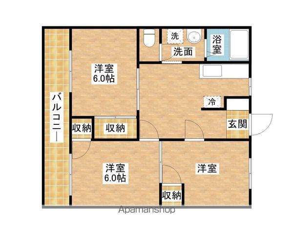 フレグランス福王台(3DK/2階)の間取り写真