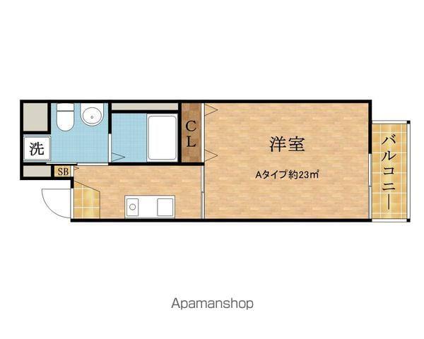 ラ・フォーレ東野田2(1K/4階)の間取り写真