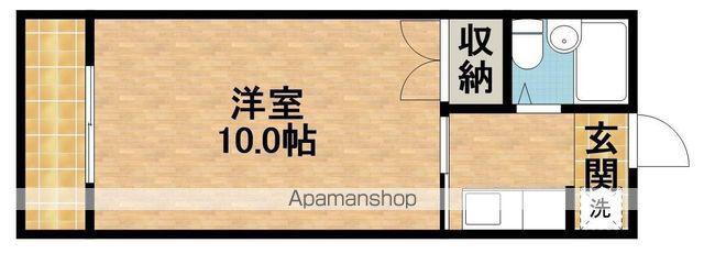 マンションKM-1(1K/3階)の間取り写真