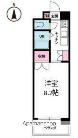 ジョイフル第2朝生田(1DK/6階)の間取り写真