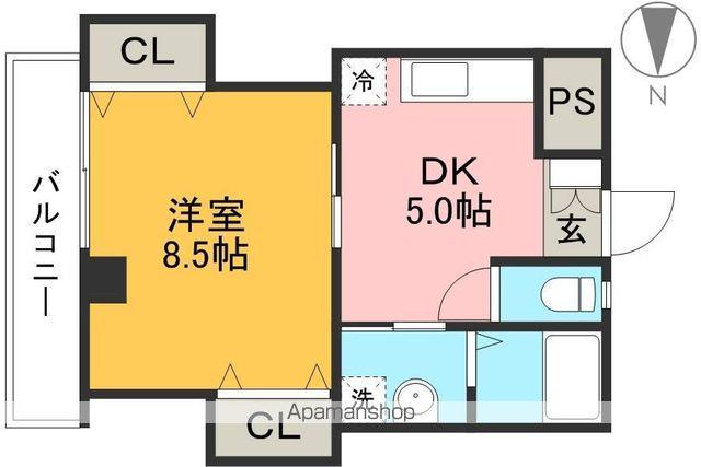 チェリーコート北久保(1DK/5階)の間取り写真