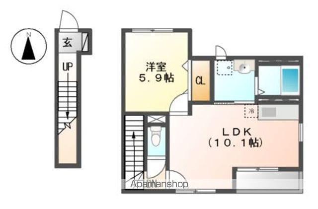 プレザンス・カメリア(1LDK/2階)の間取り写真