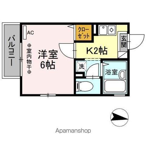 アンビシャス日吉(1K/1階)の間取り写真