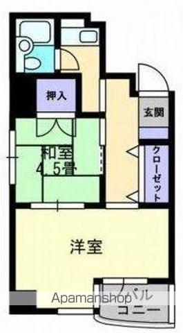 アーバン錦町(2K/6階)の間取り写真