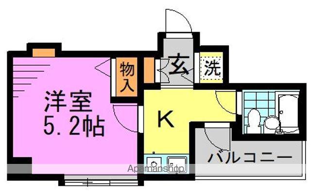 ウイング高円寺南(1K/4階)の間取り写真