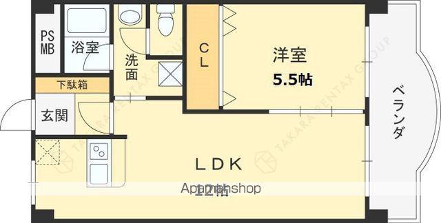 第一チェリーマンション(1LDK/1階)の間取り写真