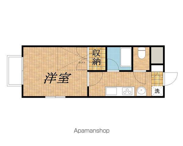 うえすとこと21(1K/1階)の間取り写真