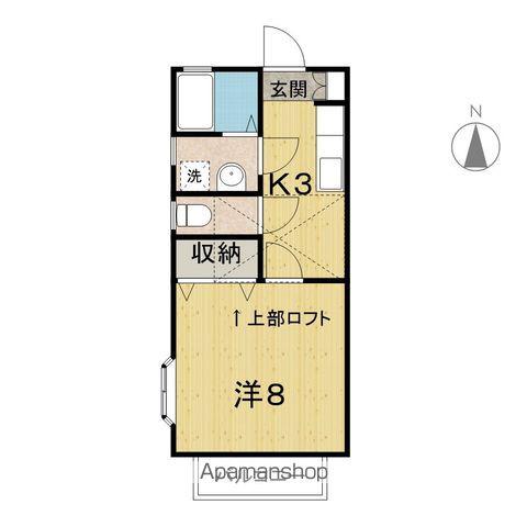 ハートフルハウス(1K/2階)の間取り写真