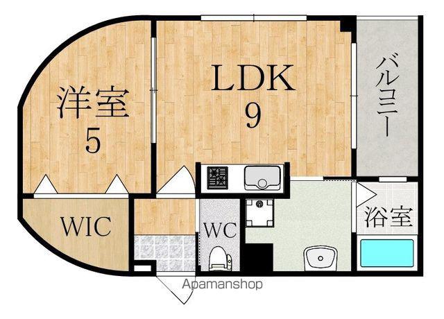 エクセレント天理(1LDK/6階)の間取り写真