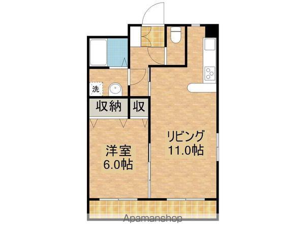 サンデービーチ・トピカ(1LDK/3階)の間取り写真