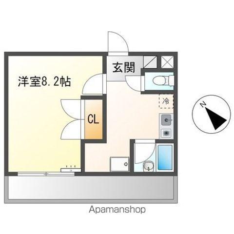 エスパシオ(1K/2階)の間取り写真