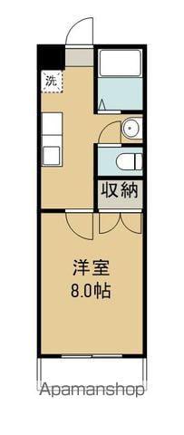 アミューズシバタ C(1K/2階)の間取り写真