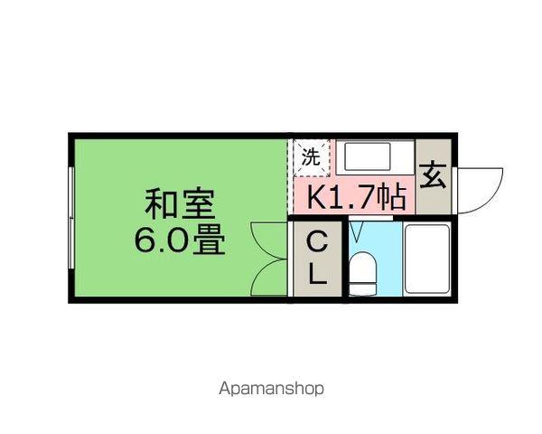 パナハイツ(1K/2階)の間取り写真