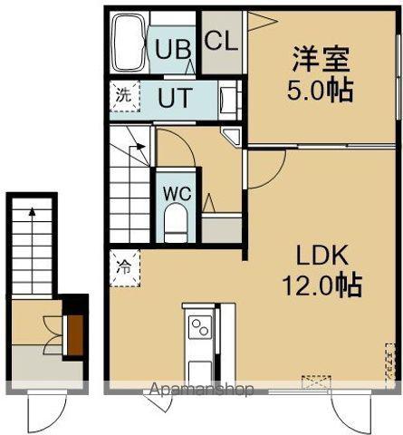 AKS1(1LDK/2階)の間取り写真