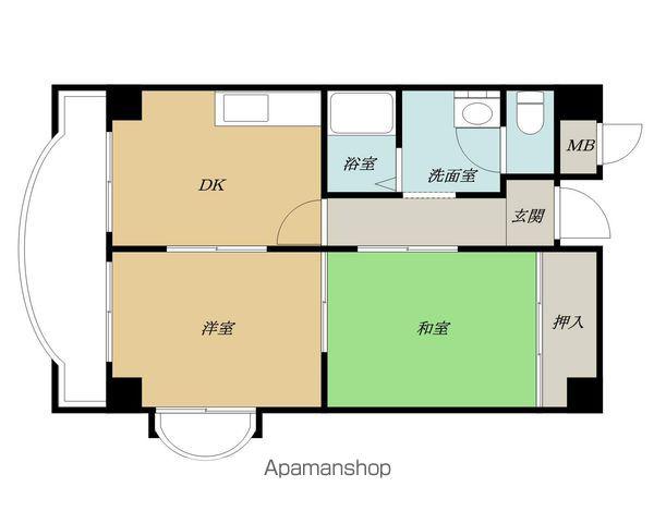 セントポリア岸和田(2DK/2階)の間取り写真