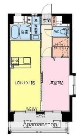 カタリナアパートメント(1LDK/7階)の間取り写真