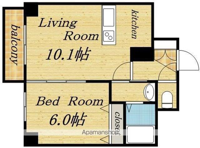 PREMIUM210(1LDK/6階)の間取り写真