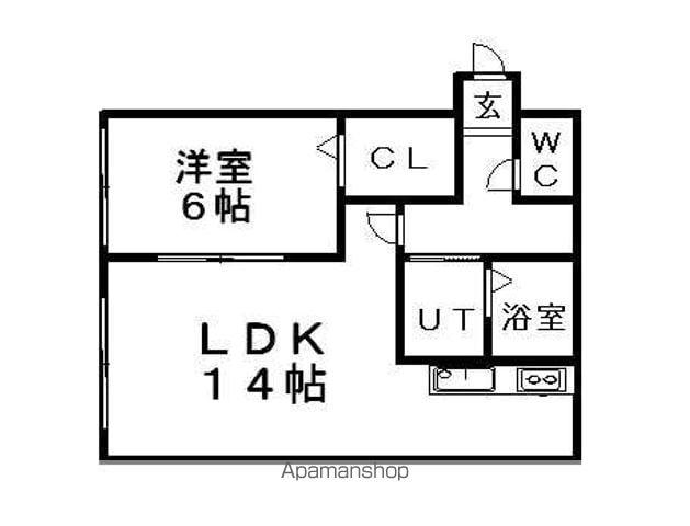 PAPA GARDEN(1LDK/3階)の間取り写真